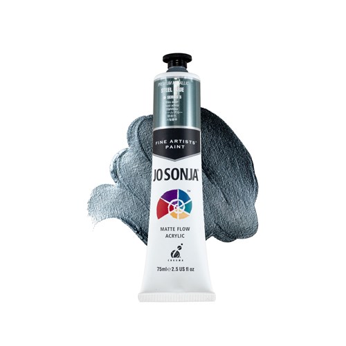 JS Premium Metallic Steel Blue 75ml with swatch